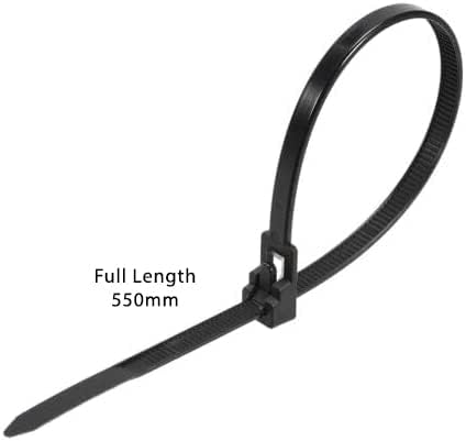 Black cable ties for cable management