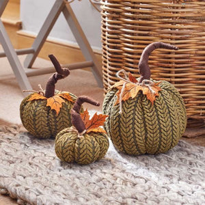 Plush pumpkin set with three sizes