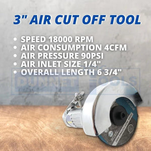 Pneumatic disc cutter for automotive repair projects