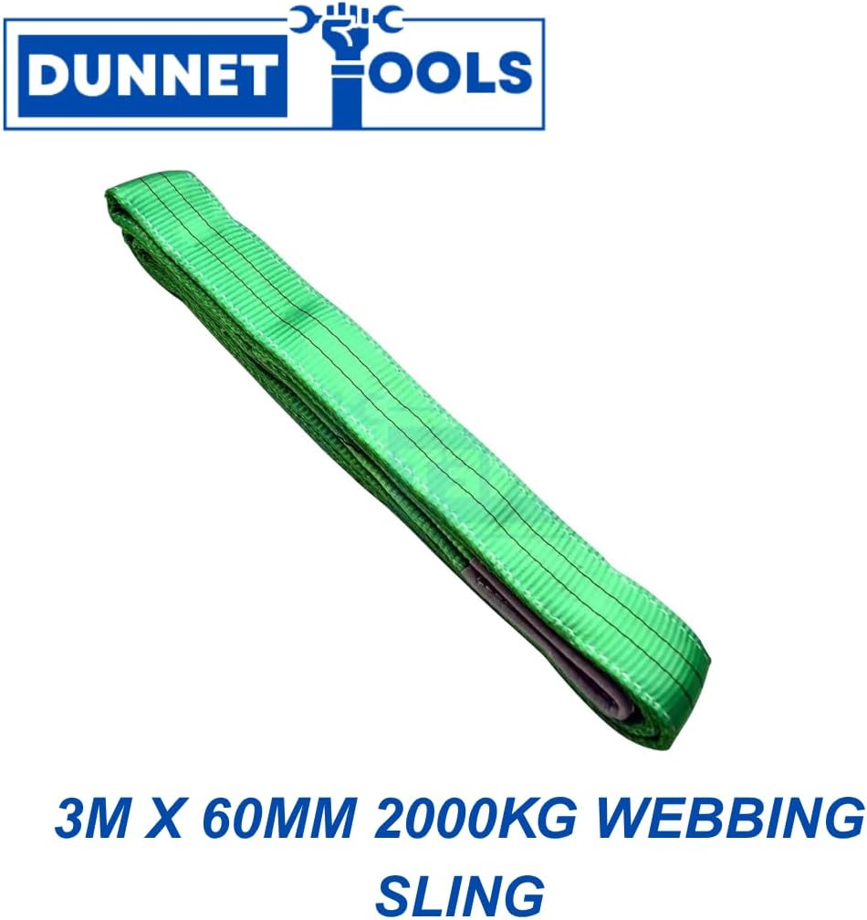 Green 2 tonne heavy duty tow strap