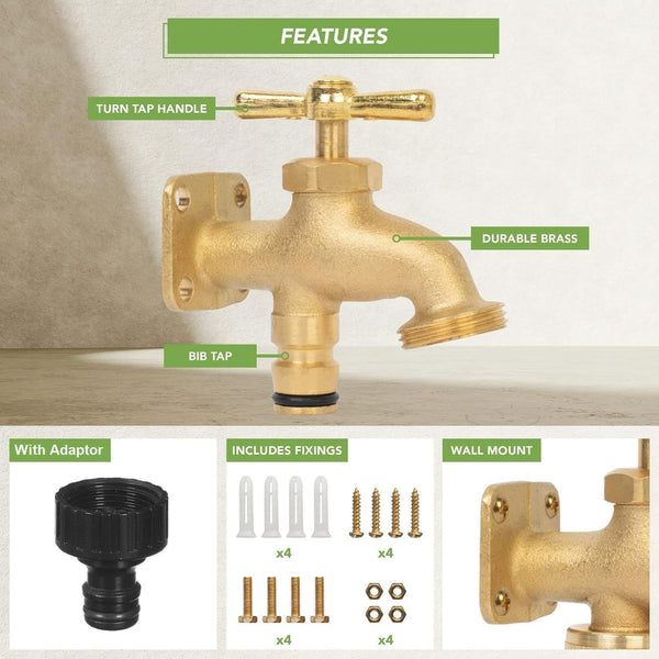 Outdoor hose tap for allotments