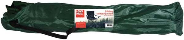 Portable black chair for festivals and camping
