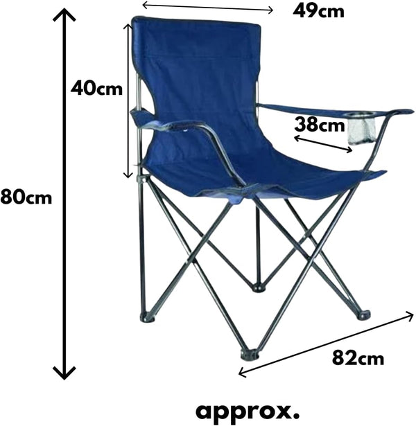 Portable outdoor folding chair with carry bag