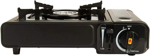 Outdoor camping stove with pan support