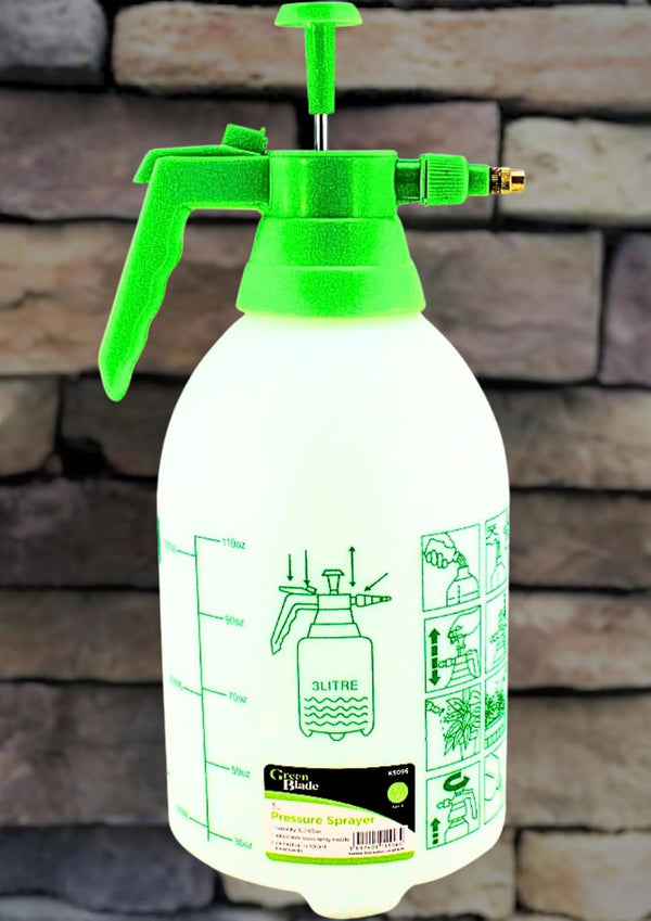 Ergonomic hand pump sprayer with measuring scale