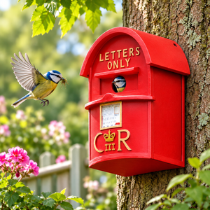 Traditional post box bird nesting box