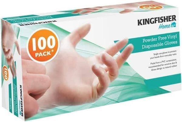 Powdered disposable vinyl gloves