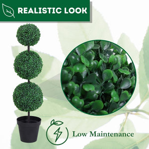 Realistic potted topiary trees for indoor décor