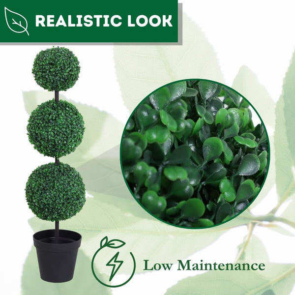 Realistic potted topiary trees for indoor décor