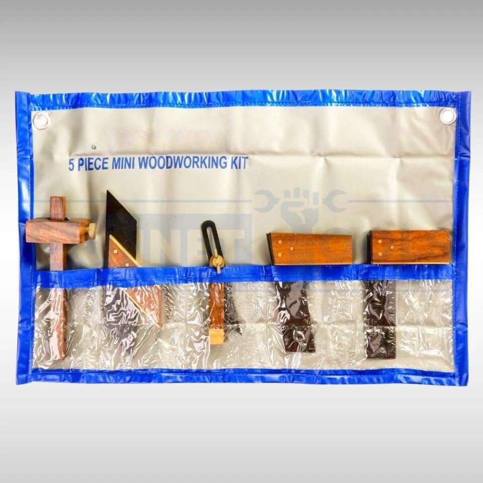 Five piece woodworking measuring tool kit