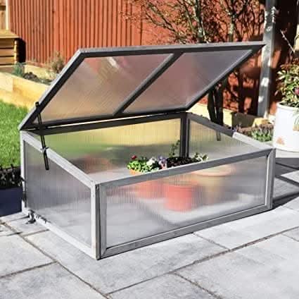 Premium wooden mini greenhouse with polycarbonate panels