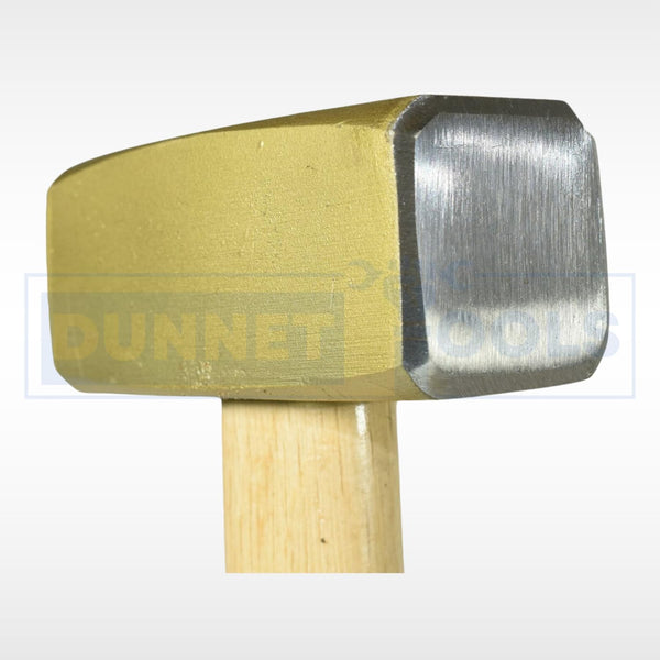 Heat treated striking hammer with ergonomic wood grip