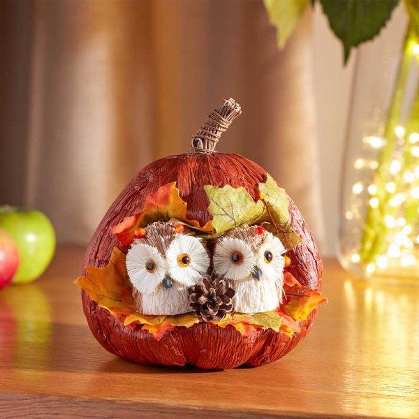 Pumpkin Pals owl autumn decoration