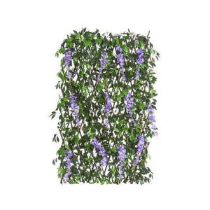 Artificial wisteria floral trellis screen
