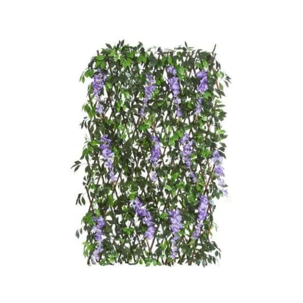 Artificial wisteria floral trellis screen