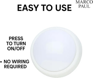 portable LED push lamp for wardrobes