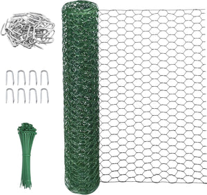 Green PVC coated chicken wire mesh