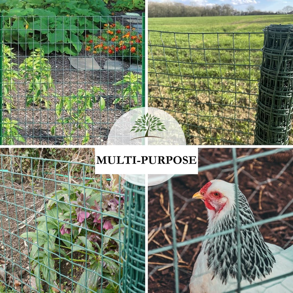 Plastic mesh garden fence roll for plant protection