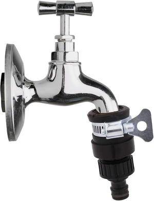 Garden hose connector for indoor taps
