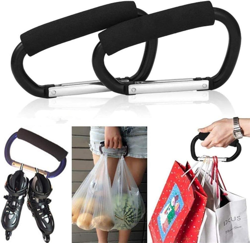 Aluminium snap hook carabiner with foam grip