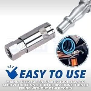 Spring loaded air line coupling fitting