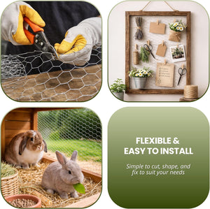 Flexible chicken wire fencing