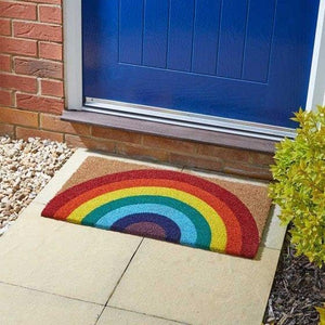 rainbow coir door mat 75x45cm outdoor