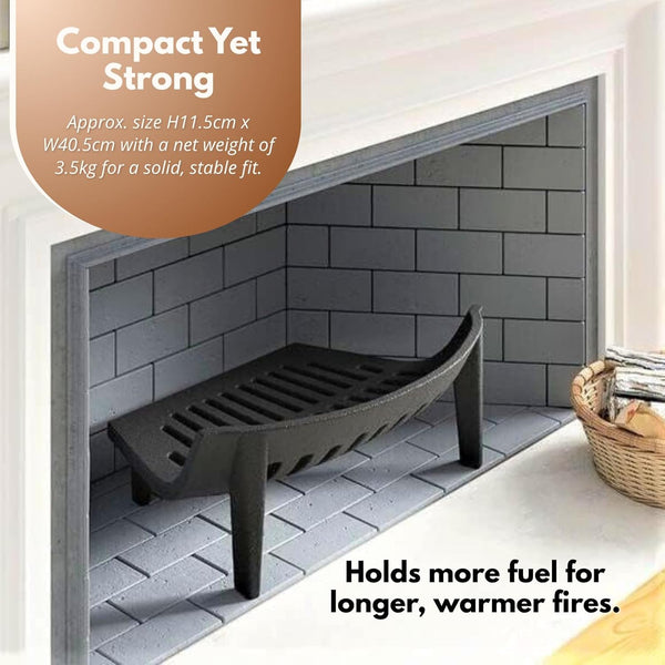 traditional cast iron fireplace basket