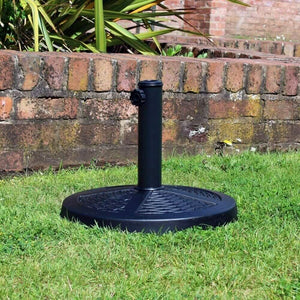 10kg rattan effect parasol base for garden umbrellas