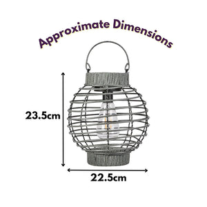 Warm white rattan garden light