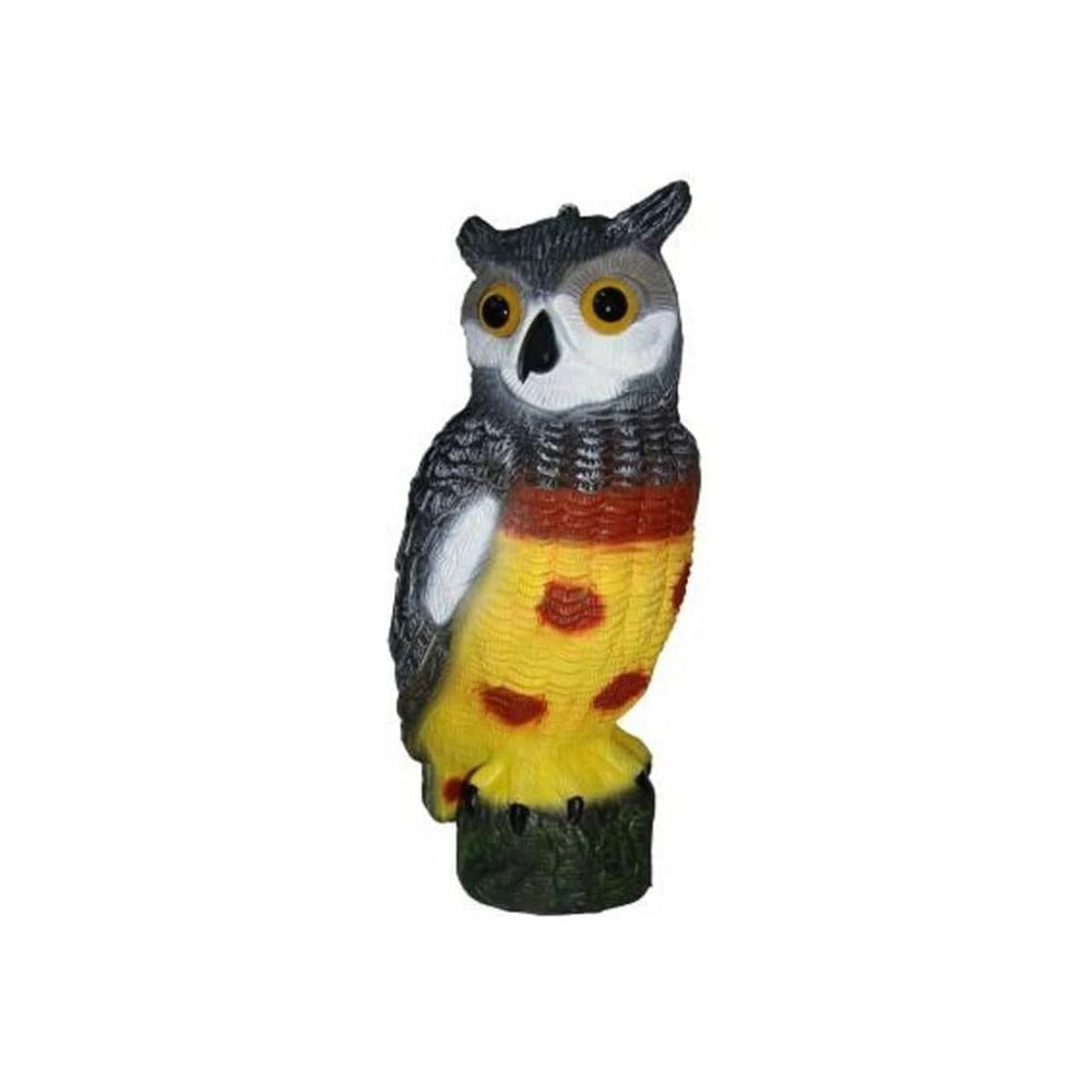 Realistic owl bird deterrent decoy for outdoor garden use