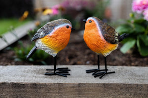 Weatherproof resin robin decoration