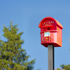 Novelty post box nesting house for small birds