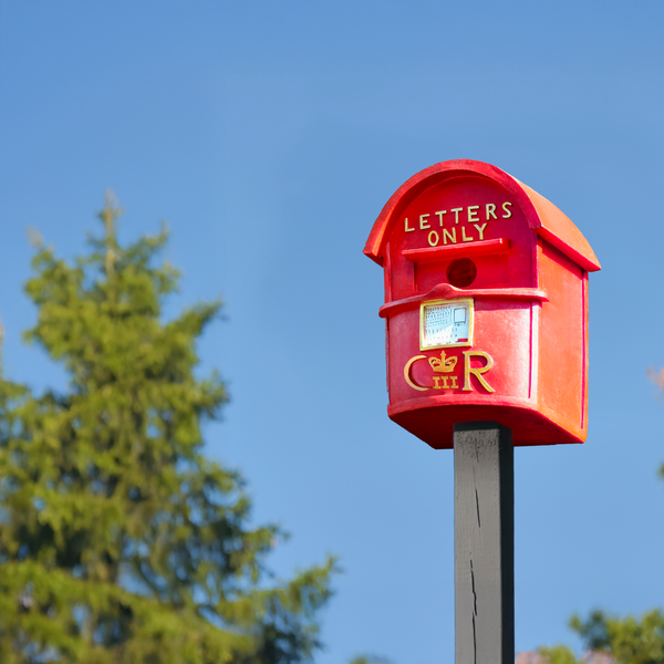 Novelty post box nesting house for small birds