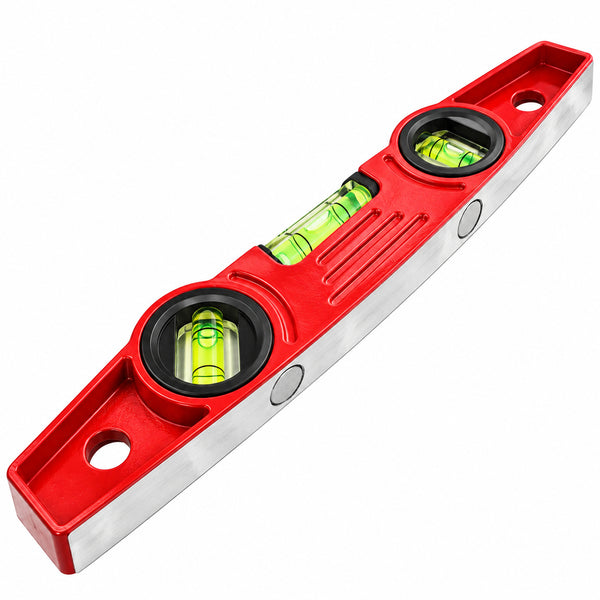 250mm Magnetic Torpedo Spirit Level with 3 Vials