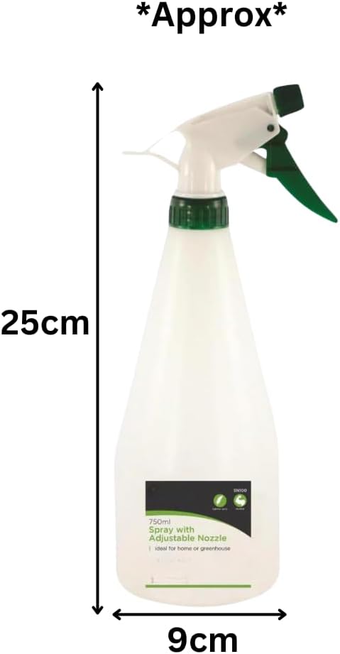 Clear plastic cleaning spray bottle
