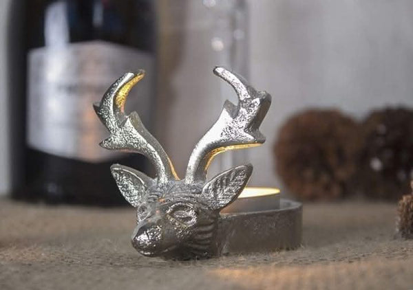 Reindeer candle holder with tea light candle