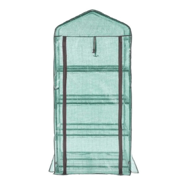 Mini greenhouse with removable shelves and zip front