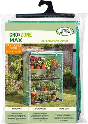 Greenhouse replacement cover with zip door