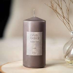 Round glass candle with 30 hour burn time