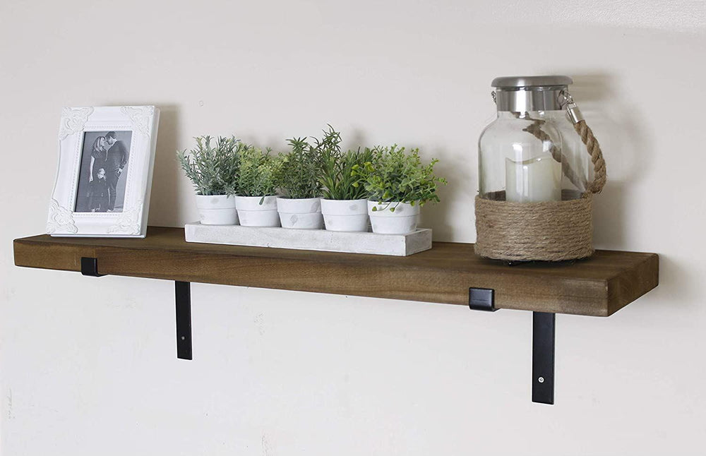 Replacement wall brackets for rustic shelf