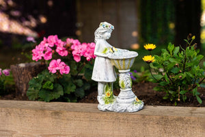 Decorative fairy bird bath for garden