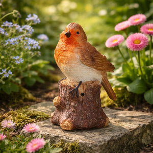 Decorative garden bird ornament solar