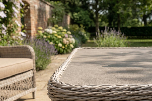 Luxury wicker patio seating set