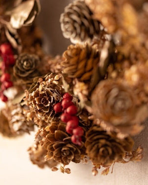 Rustic festive wreath for home and office decorating