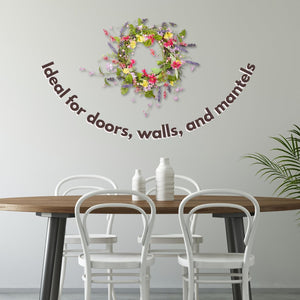 Artificial wildflower garland for front entrance