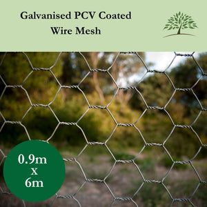 Rust-resistant galvanised steel wire netting.