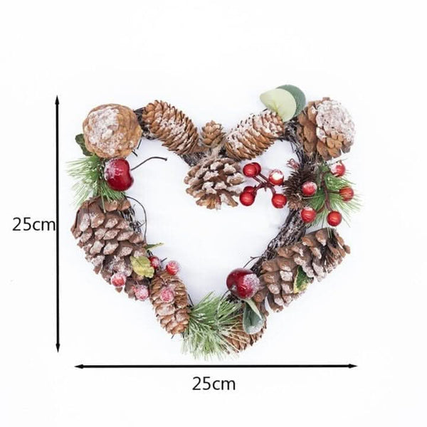 Pinecone eucalyptus and berry wreath for rustic winter decor