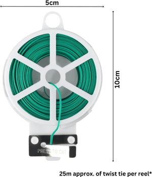 Green plant support wire for climbing garden plants
