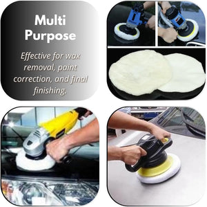 Scratch free lambswool polishing pad set